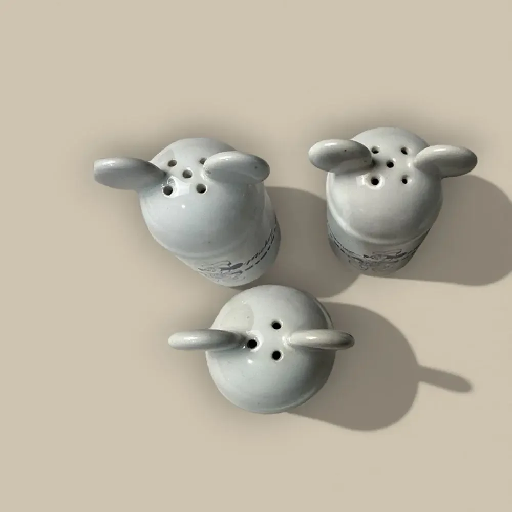 Vintage Disney Gourmet Mickey Mouse Ceramic Kitchen Salt Pepper Shakers Set 3